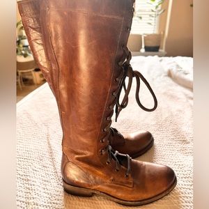 Frye - Lace up knee high boots - sz 8.5